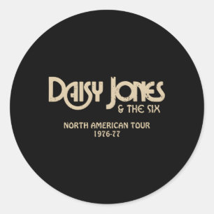 Adesivo Redondo Daisy Jones The Six North American Tour 1976-77