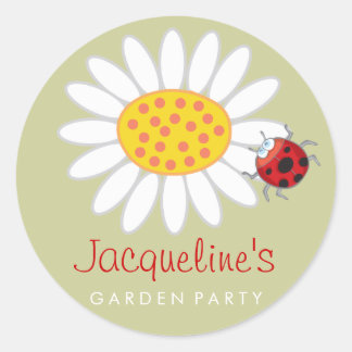 Adesivo Redondo Daisy & Ladybug Favors de Aniversário Infantil Ade