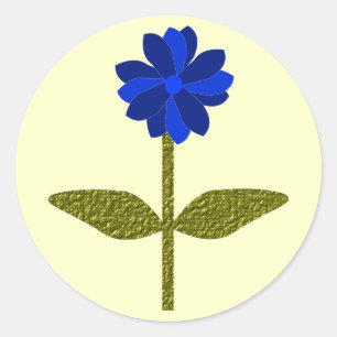Adesivo Redondo Daisy Ocean Blue Sticker