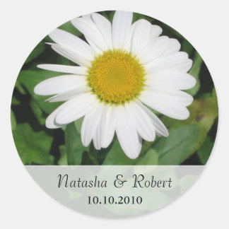 Adesivo Redondo Daisy Save the Date Sticker