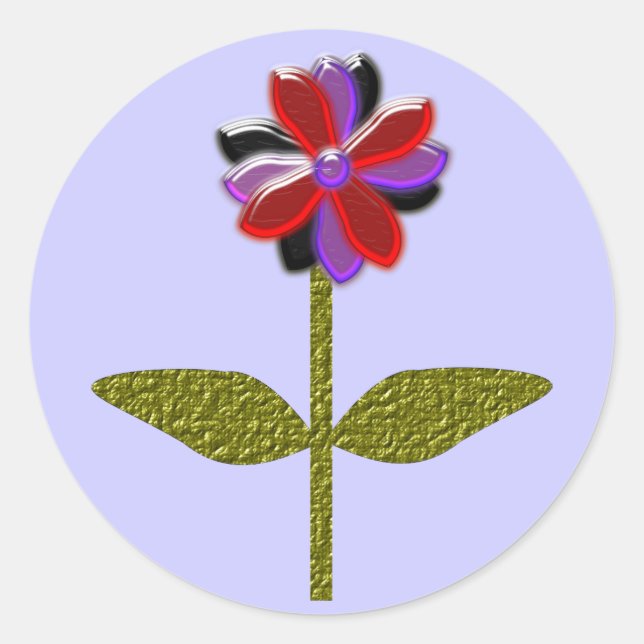 Adesivo Redondo Daisy Shining Plastic Sticker (Frente)