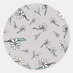 Adesivo Redondo Daisy Sticker