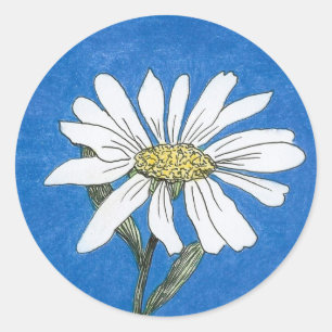 Adesivo Redondo Daisy Sticker