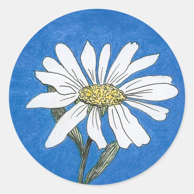 Adesivo Redondo Daisy Sticker (Frente)