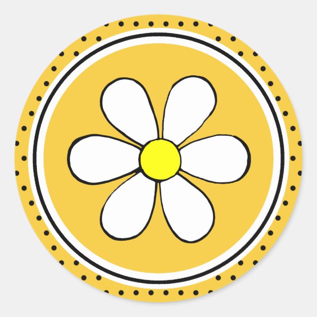 Adesivo Redondo Daisy Stickers (Frente)