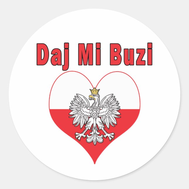Adesivo Redondo Daj Mi Buzi Eagle Heart (Frente)