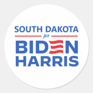 Adesivo Redondo Dakota do Sul para Biden Harris