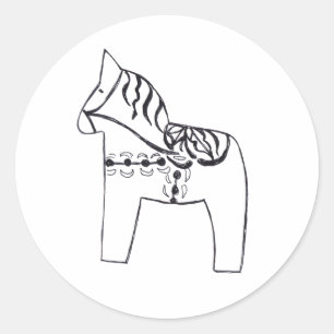 Adesivo Redondo Dal Horse Sticker