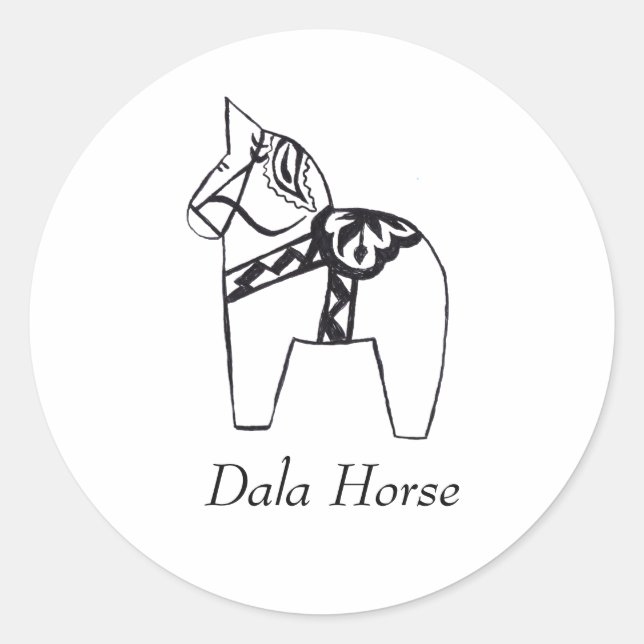 Adesivo Redondo Dala Horse Sticker (Frente)