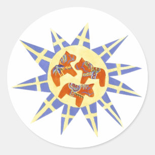 Adesivo Redondo Dala Horse Sticker