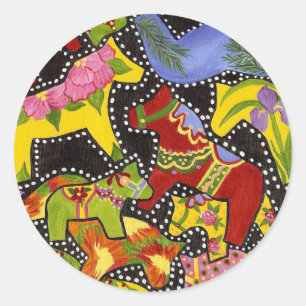 Adesivo Redondo Dala Horses Sticker