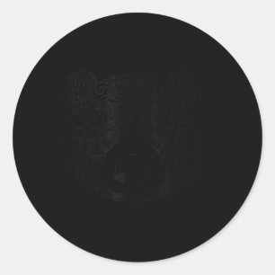 Adesivo Redondo Dala Panda Desenhando Panda Animal Com Olhos Adorá