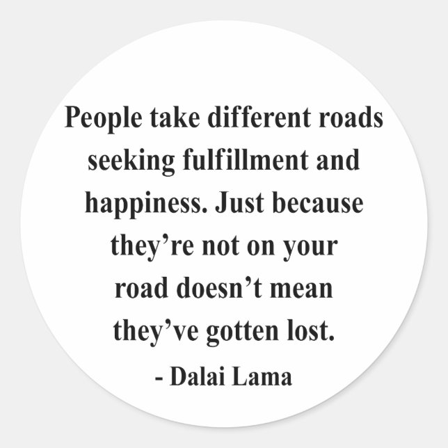 Adesivo Redondo dalai lama citação 1a (Frente)