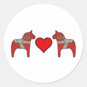 Adesivo Redondo Dalas e corações