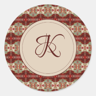 Adesivo Redondo Daley com selo de envelope inicial