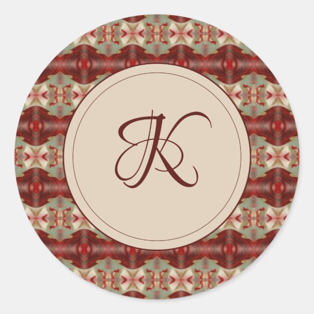 Adesivo Redondo Daley com selo de envelope inicial (Frente)