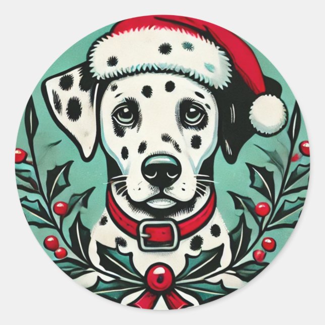 Adesivo Redondo Dalmaciano de Natal (Frente)