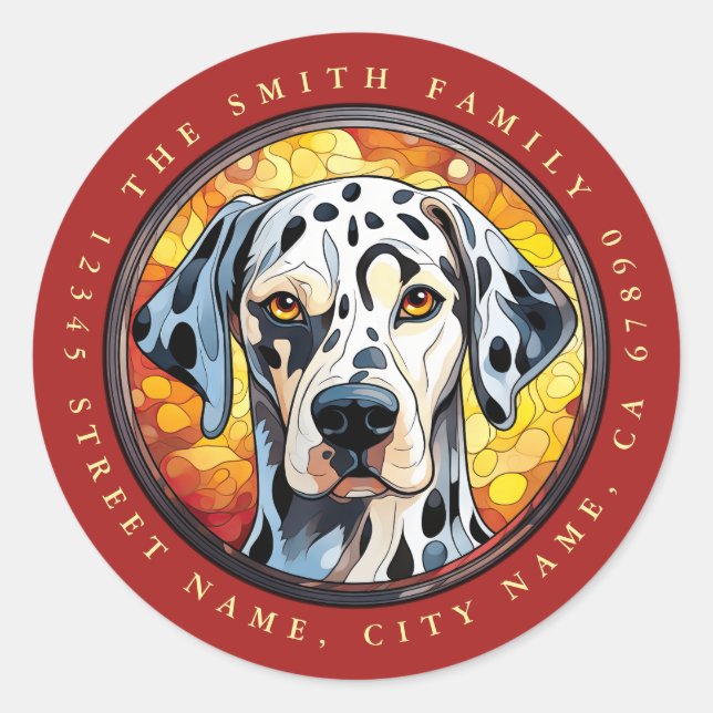 Adesivo Redondo Dalmacianos (Frente)