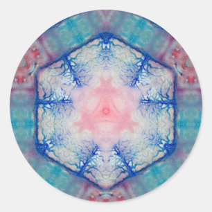 Adesivo Redondo Dama AVALON do lago, Reflexões Mágicas de Água