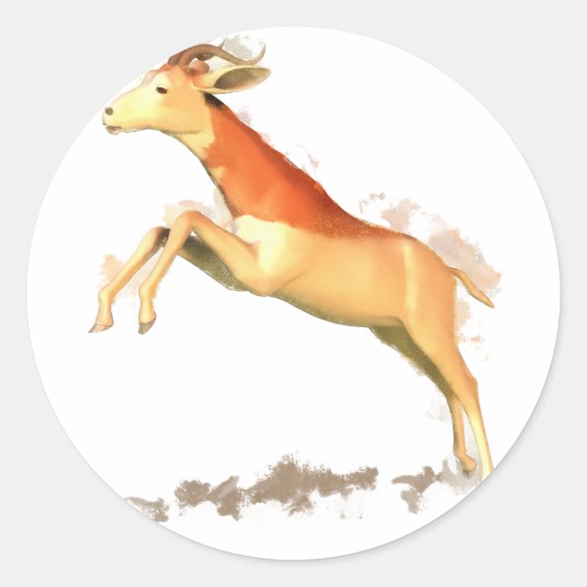 Adesivo Redondo Dama Gazelle (Frente)