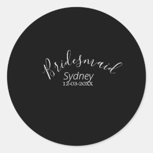 Adesivo Redondo Damas de honra despedida de solteira adicionar nom