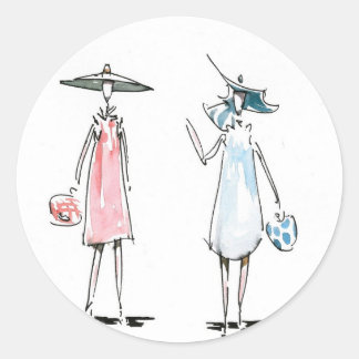 Adesivo Redondo Damas para Almoçadas