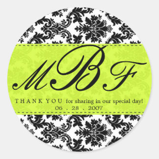 Adesivo Redondo Damasco e Limão