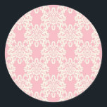 Adesivo Redondo Damasco retrorreflector<br><div class="desc">Padrão floral sem costura. Vetor de ilustração. © e ® Bigstock® - Todos os direitos reservados.</div>