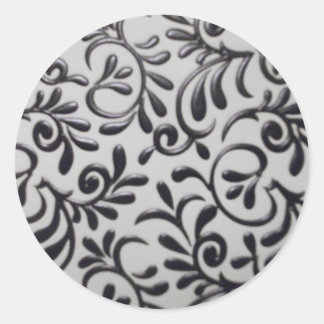 Adesivo Redondo Damask Swirl Round Sticker