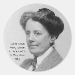 Adesivo Redondo Dame Ethel Mary Smyth, 1922