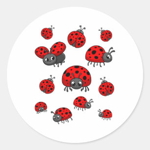 Adesivo Redondo Damybugs Art Para Garotinha Menino Criança Toddler