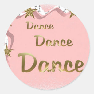 Adesivo Redondo Dança da dança da dança
