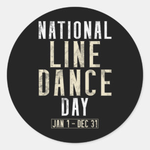 Adesivo Redondo Dança de dança de linha nacional