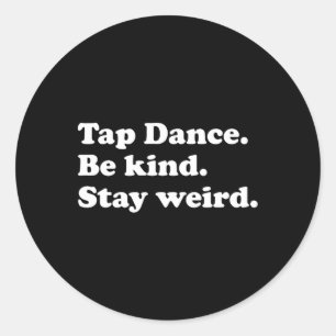 Adesivo Redondo Dança De Toque Engraçada Ou Dança De Tap Dançarino
