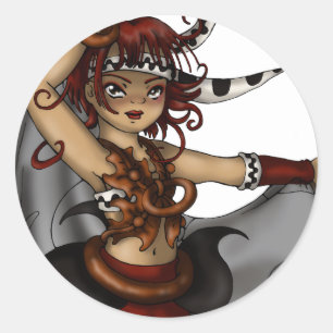 Adesivo Redondo Dança do cilindro