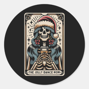 Adesivo Redondo Dança Mãe Natal Tarot Card Professora Dau
