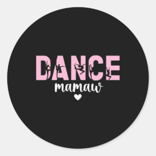 Adesivo Redondo Dança Mamaw De Uma Dançarina Mamaw Vovó Dançando M