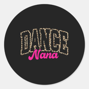 Adesivo Redondo Dança Nana Leopard Dançando Nana Life Girls D