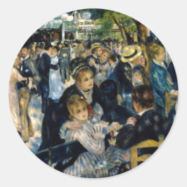 Adesivo Redondo Dança no Le Moulin de la Galette por Renoir