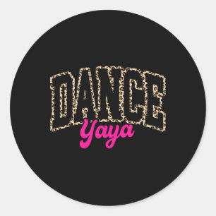 Adesivo Redondo Dança Yaya Leopard Dançando Yaya Life Girls D