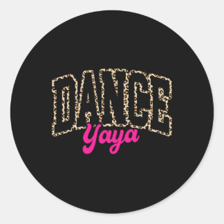 Adesivo Redondo Dança Yaya Leopard Dançando Yaya Life Girls D