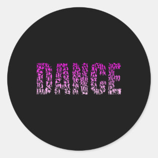 Adesivo Redondo Dançarinas Dançarinas Dançarinas da Silhout D