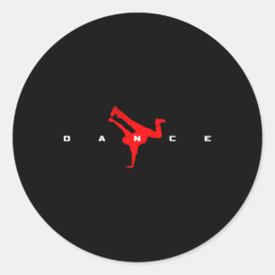 Adesivo Redondo Dançarino de dança