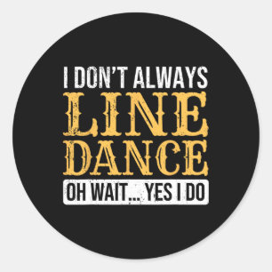 Adesivo Redondo Dançarino de Linha Engraçado Dança Dançando Linha