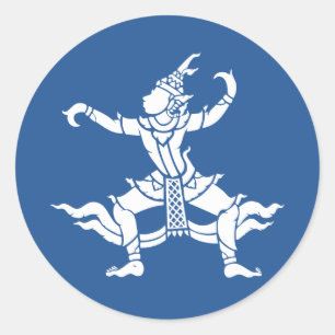 Adesivo Redondo Dançarino Tailandês ⚠ Sinal ⚠ Tailândia