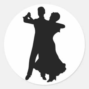 Adesivo Redondo Dançarinos do Ballroom