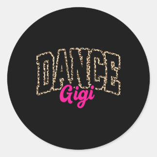 Adesivo Redondo Dance Gigi Leopard Dançando Gigi Life Girls D