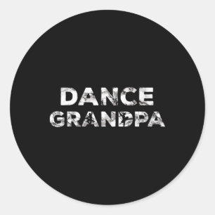 Adesivo Redondo Dance Grandpa Choreógrafo Dançando Dançarino Dança