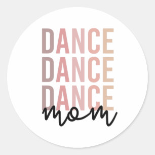 Adesivo Redondo Dance Mãe   Dance Mama   Dancer Mama Gift