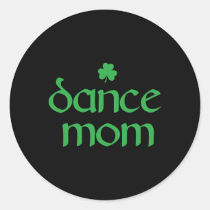 Adesivo Redondo Dance Mãe Irlandesa Shamrock Dançando Mulheres 1